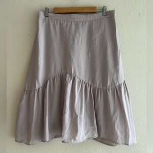 Code x Mode Neutral Tiered Skirt Size Large Minimalist Quiet Modest Lagenlook